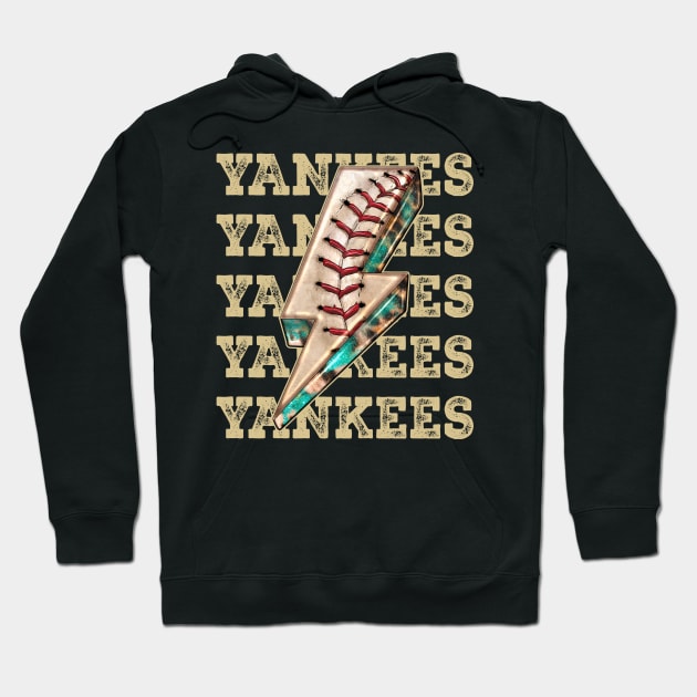 Aesthetic Design Yankees Gifts Vintage Styles Baseball Hoodie by QuickMart